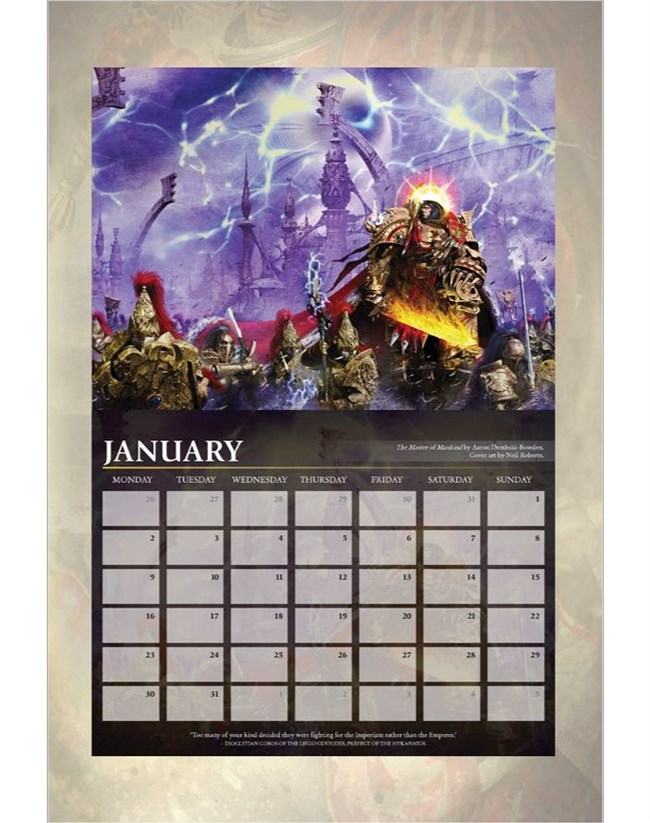 Warhammer 40k Calendar Printable Calendar 2025